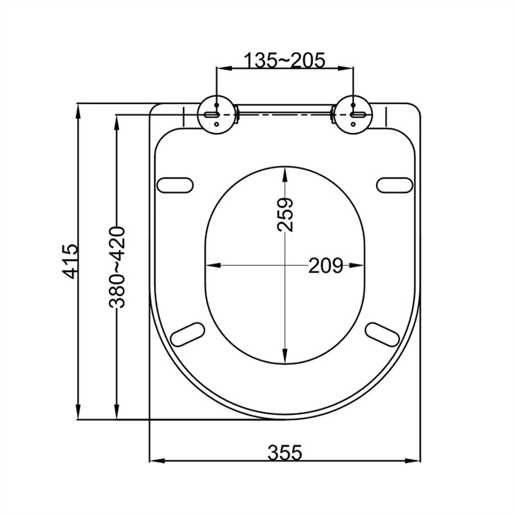 luxury d shaped toilet seat