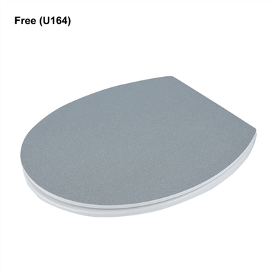 ฝารองนั่งชักโครก Soft Close สีขาวกลิตเตอร์